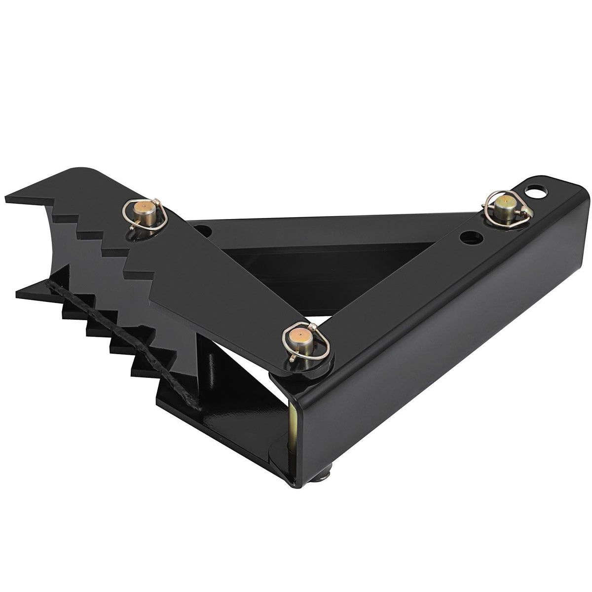 18\" Backhoe Thumb, 1/2\" Teeth Thickness Heavy Duty Excavator Thumb, Black Steel Weld On Thumb Attachments with 12mm Bolt-On Design Adjustable Mechanical Thumb for Backhoe/Excavator