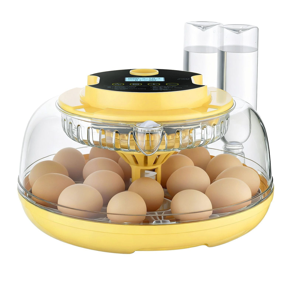 18 Egg Incubator, Automatic Egg Turner with LED Candler, Temperature & Humidity Control, 360° View Clear Window, Auto Water Refill, Poultry Eggs Incubators for Hatching Chicks Ducks Goose Quail