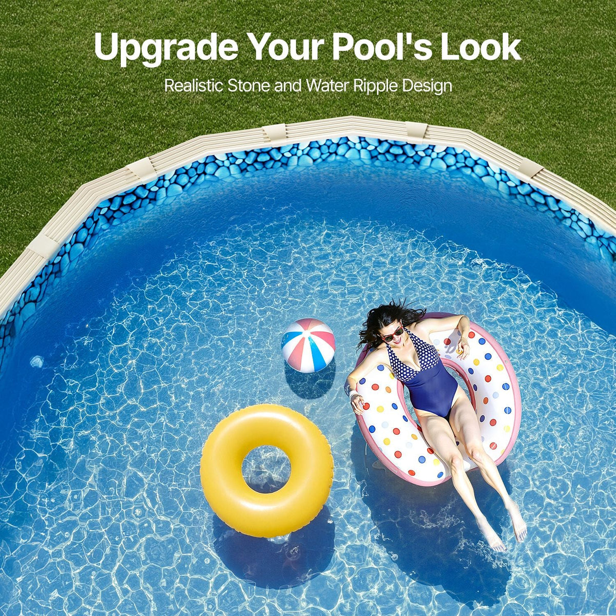 18-Foot-by-33-Foot Oval Pool Liner for Overlap Above Ground Swimming Pools, 48-to-54inch Wall Height, Durable Standard Gauge Vinyl