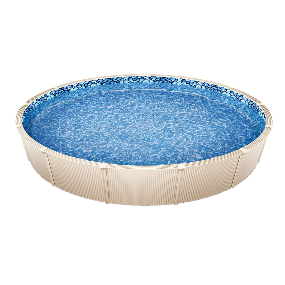 18-ft Round Above Ground Pool Liner, Unibead Pool Liners, Standard Gauge, 52inch Wall Height, Designed for Steel Sided Above-Ground Swimming Pools
