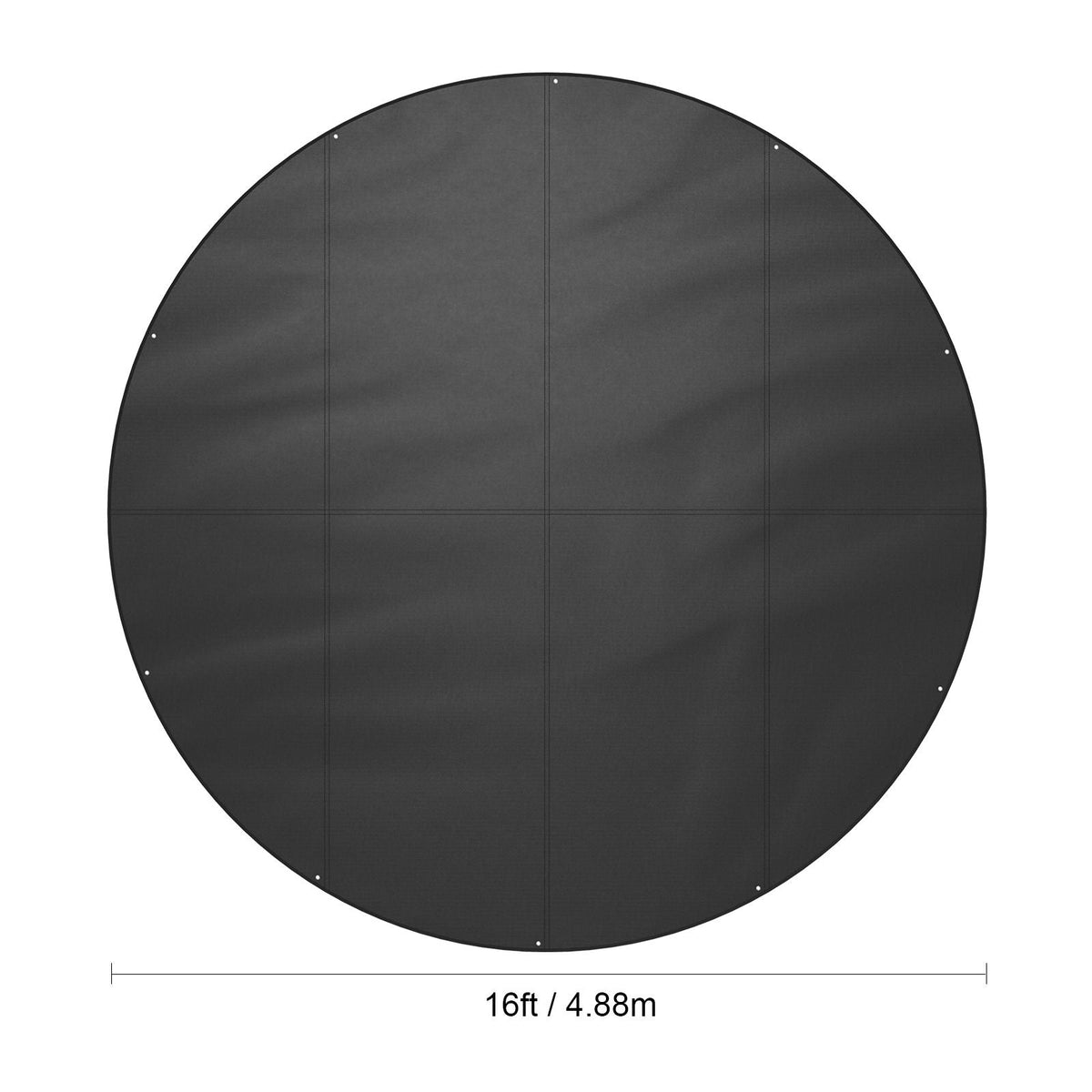18 Ft Round Pool Cover, Solar Covers for Above Ground Pools, Safety Pool Cover with Drawstring Design, 420D Oxford Fabric Winter Pool Cover, Waterproof and Dustproof, Black