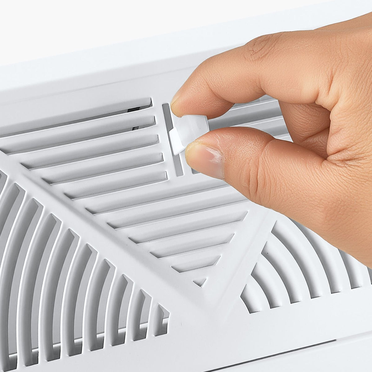 18-Inch Floor Registers, 10-Pack Baseboard Registers, HVAC Heavy-Duty Walkable Iron Floor Vents, Rustproof Anti-Peeling Air Vents Deflector Adjustable with Metal Damper for Home & Office, White