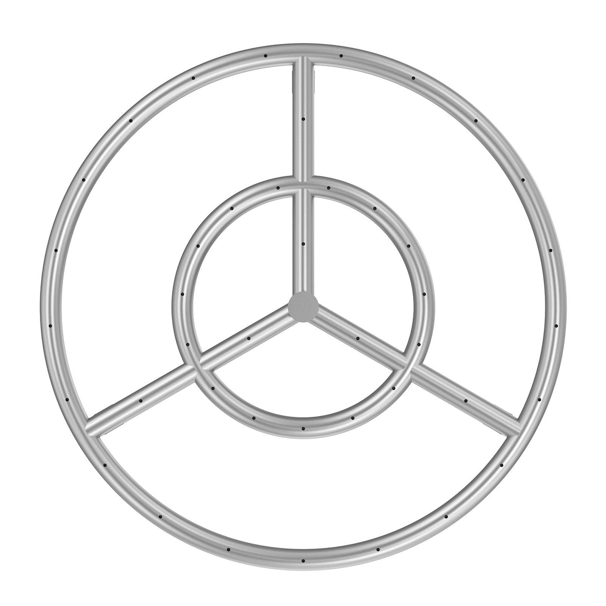 18 inch Round Stainless-Steel Fire Pit Burner Ring, Drop-in Fire Pit Ring Burner Kit for Natural Gas & Propane - with 150,000 BTU Heat Output for Indoor/Outdoor Use