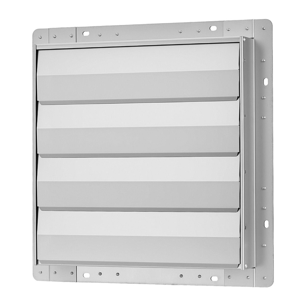18 Inch Shutter Exhaust Fan Wall Mounted Automatic Louvers Silver, Sturdy Steel Housing, 3051 CFM Low Noise, AC Motor, Ventilation and Cooling for Attic, Garage, Barn, Greenhouse, Workshop