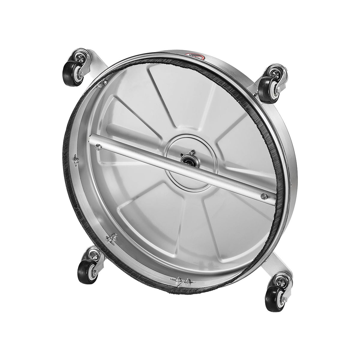18" Pressure Washer Surface Cleaner, Stainless Steel Pressure Washer Attachments with 4 Wheels, 4000 Max PSI, 1/4 Quick Connector, 2 Spray Nozzles, 2 Extended Wands for Concrete, Patio, Deck