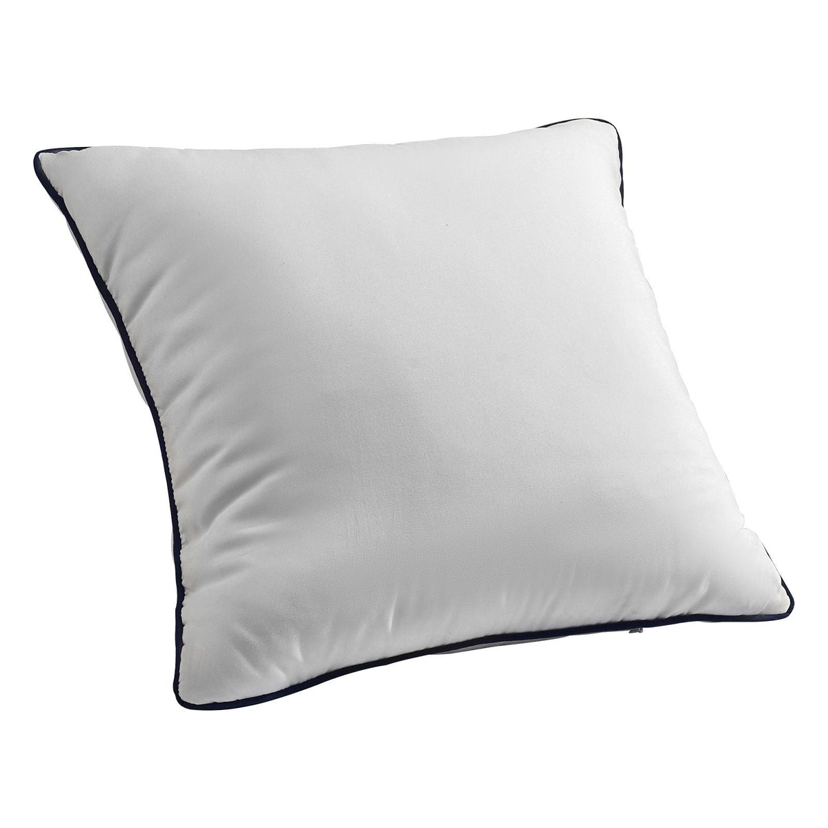 18 x 18 in Throw Pillow Inserts, Set of 2, Firm and Fluffy Decorative Down Alternative Pillows with Polyester Fiber, Square White Cushion with Zipper, for Indoor Bed Couch Sofa and Living Room