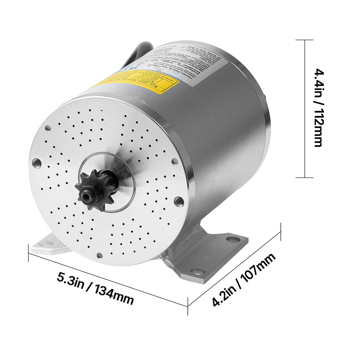 1800W Electric Brushless DC Motor, 48V 4500rpm Go Kart Electric Motor, Electric Dirt Bike Motor Engine for E-Bike Motorcycle Scooter DIY
