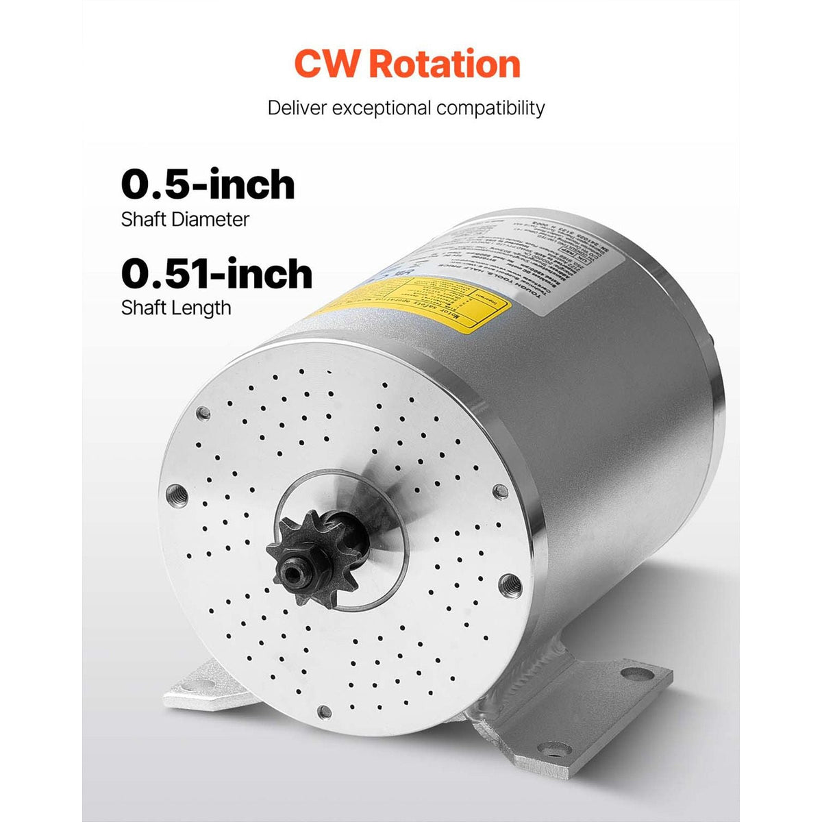 1800W Electric Brushless DC Motor, 48V 4500rpm Go Kart Electric Motor, Electric Dirt Bike Motor Engine for E-Bike Motorcycle Scooter DIY
