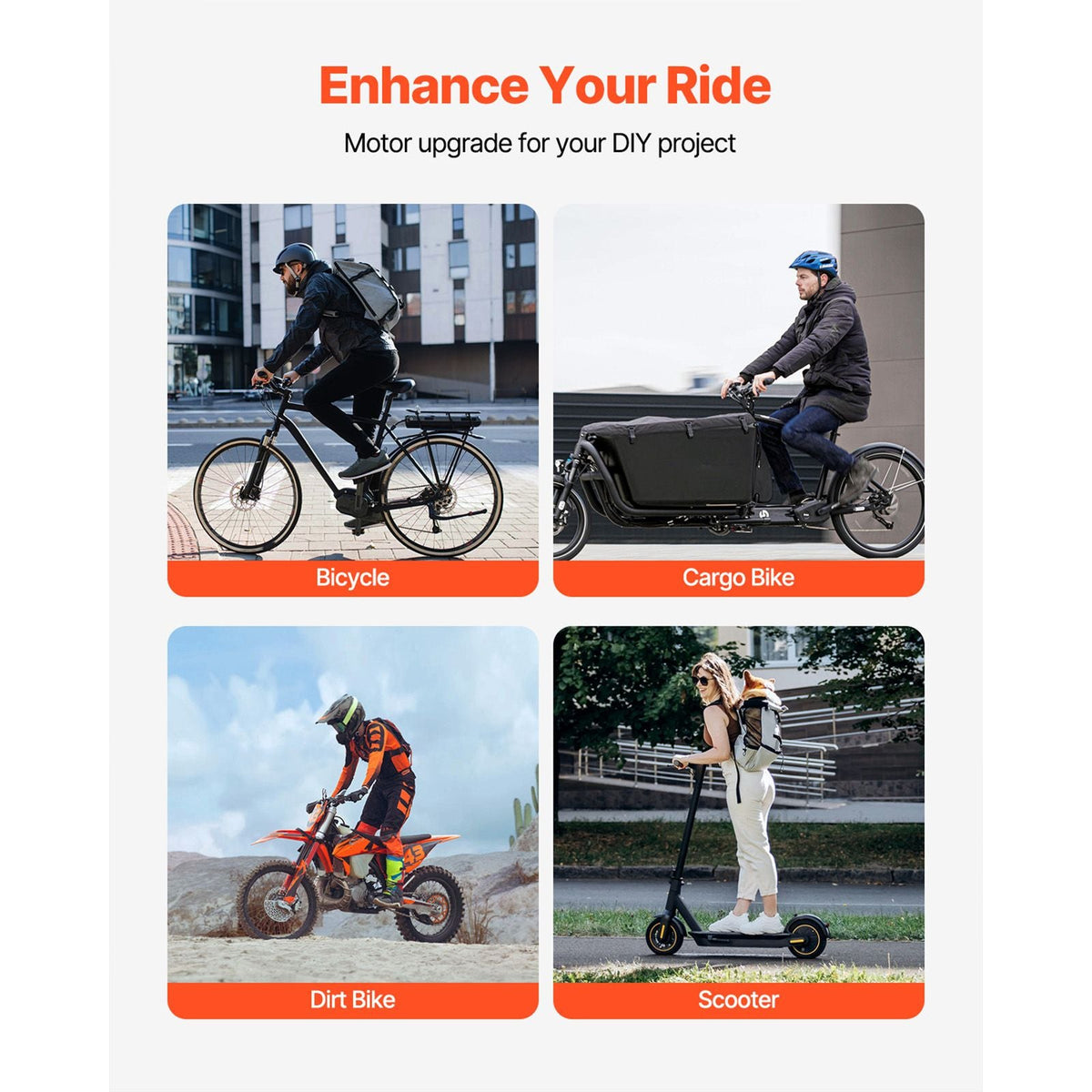 1800W Electric Brushless DC Motor, 48V 4500rpm Go Kart Electric Motor, Electric Dirt Bike Motor Engine for E-Bike Motorcycle Scooter DIY