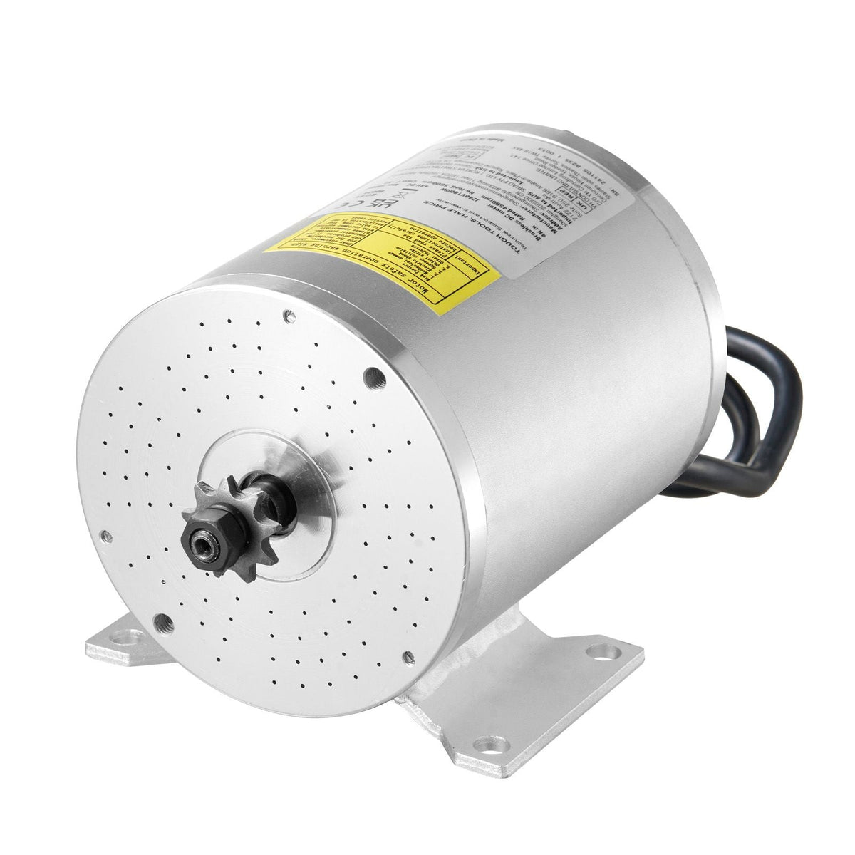1800W Electric Brushless DC Motor Kit - 48V 4500rpm Motor with Upgraded Speed Controller and Foot Pedal Throttle Kit for Go Karts E-Bike Motorcycle Scooter DIY