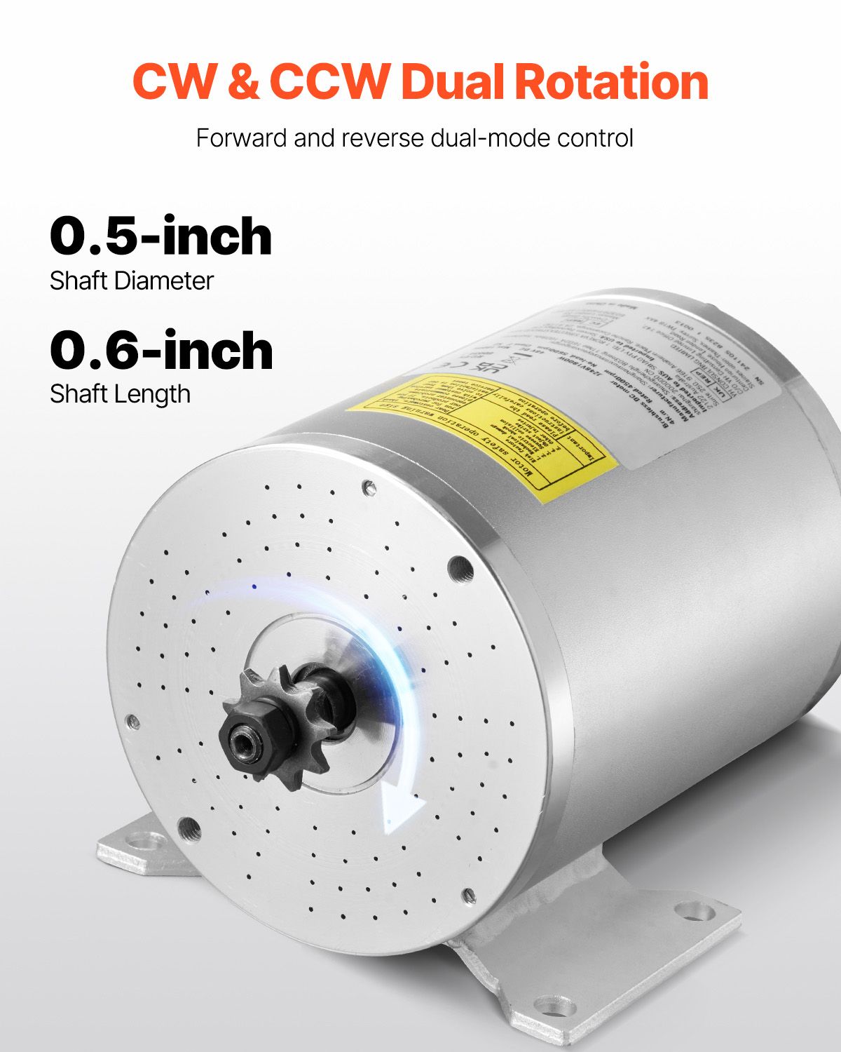 1800W Electric Brushless DC Motor Kit - 48V 4500rpm Motor with Upgraded Speed Controller and Foot Pedal Throttle Kit for Go Karts E-Bike Motorcycle Scooter DIY