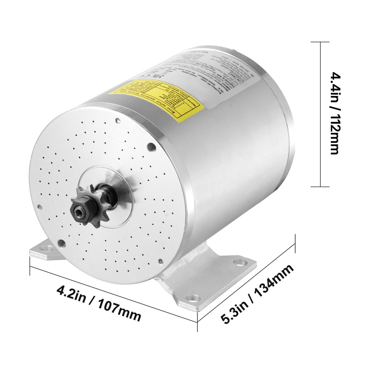 1800W Electric Brushless DC Motor Kit - 48V 4500rpm Motor with Upgraded Speed Controller for Go Karts E-Bike Motorcycle Scooter