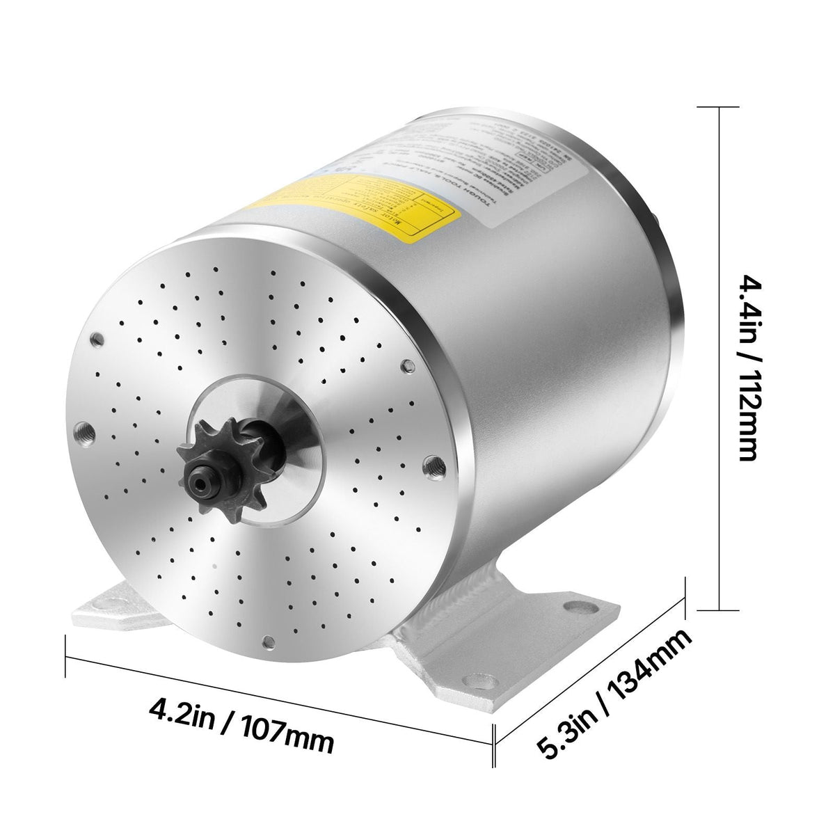 1800W Electric Brushless DC Motor Kit - 48V 4500rpm Motor with Upgraded Speed Controller, Throttle Grip Kit for Go Karts E-Bike Motorcycle Scooter