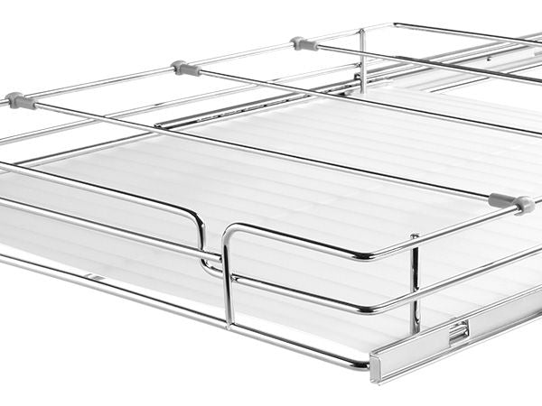 18.5"Wx21"Dx3.5"H Pull Out Cabinet Organizer, Heavy Duty Slide Out Pantry Shelves, Steel Roll Out Drawers, Sliding Drawer Storage for Home Under Sink, 20"Wx22"Dx7"H Install Size for Cabinet