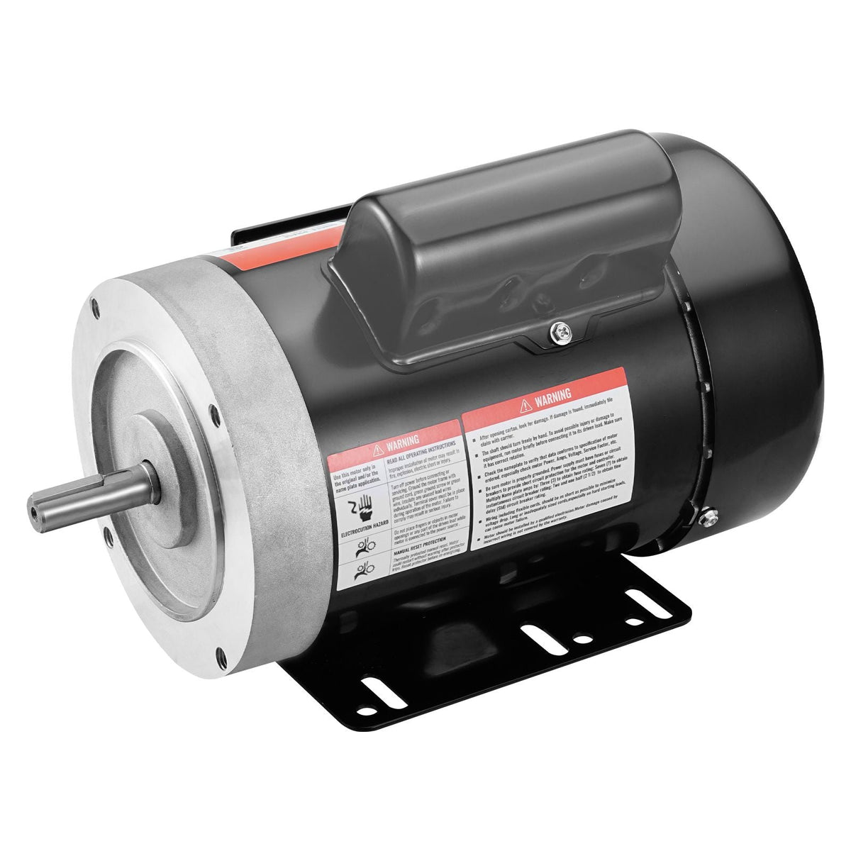 1HP Electric Motor 3450 rpm, AC 115V/230V, 56C Frame, Air Compressor Motor Single Phase, 5/8" Keyed Shaft, CW/CCW Rotation for Agricultural Machinery and General Equipment
