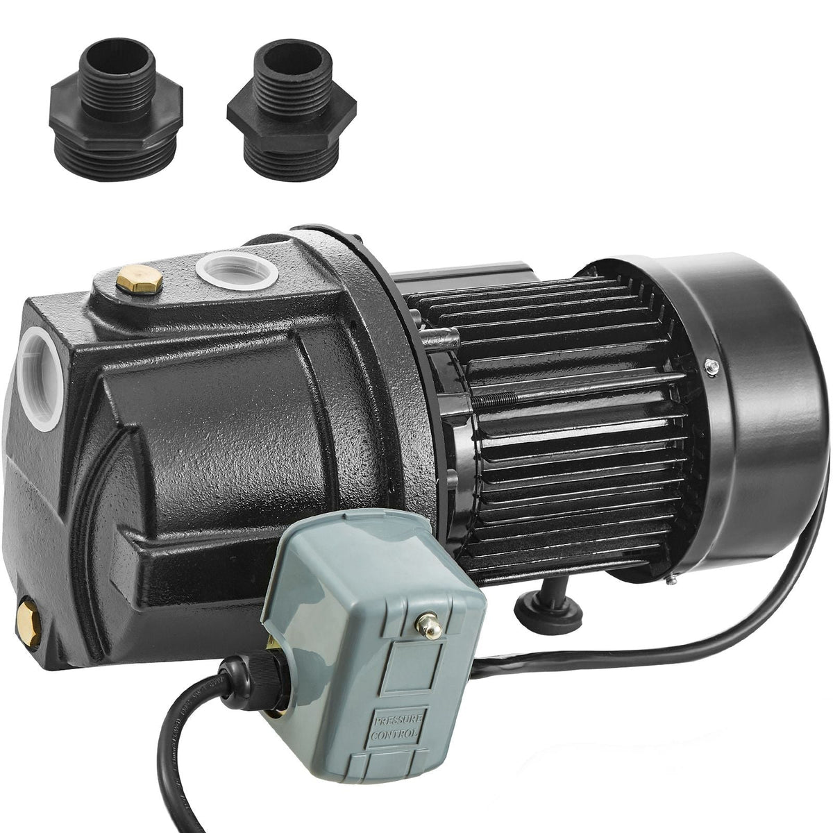 1HP Premium Cast Iron Shallow Well Jet Water Pump, 115 Volt, 17.6 GPM 164 FT Maximum Head Irrigation Water Pump, for Agricultural Garden Irrigation System High-Rise Water Supply Shower Booster