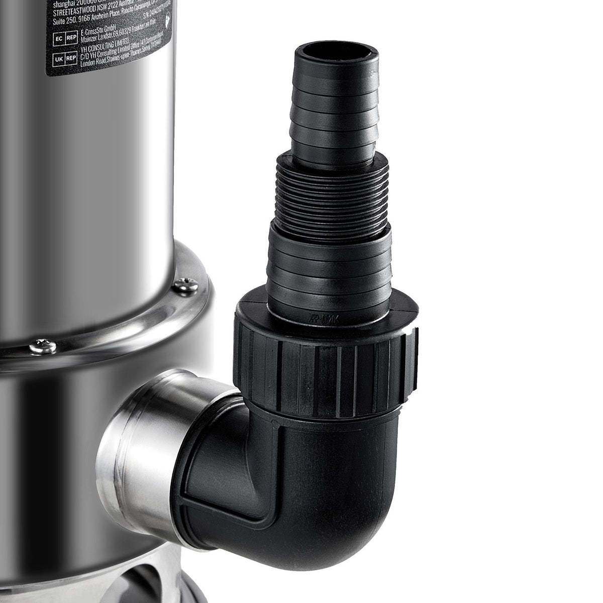 1HP Sump Pump, 4020GPH, 30FT Lift Stainless Steel Submersible Sludge Pump with 26FT Power Cord Automatic ON/OFF Float Switch, Drain Clean/Dirty Water for Basement Flood Pool Pond Garden Hot Tub