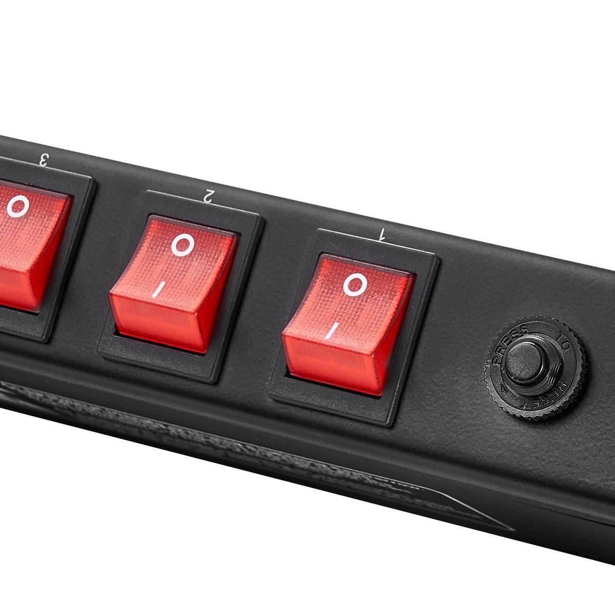1U PDU, 10 Outlets, Rack Mount Power Strip Fits Standard 19" Server Racks, with Independent Switch Surge Protection & Overload Protection, 110-125V/15A, Ideal for Home and Office