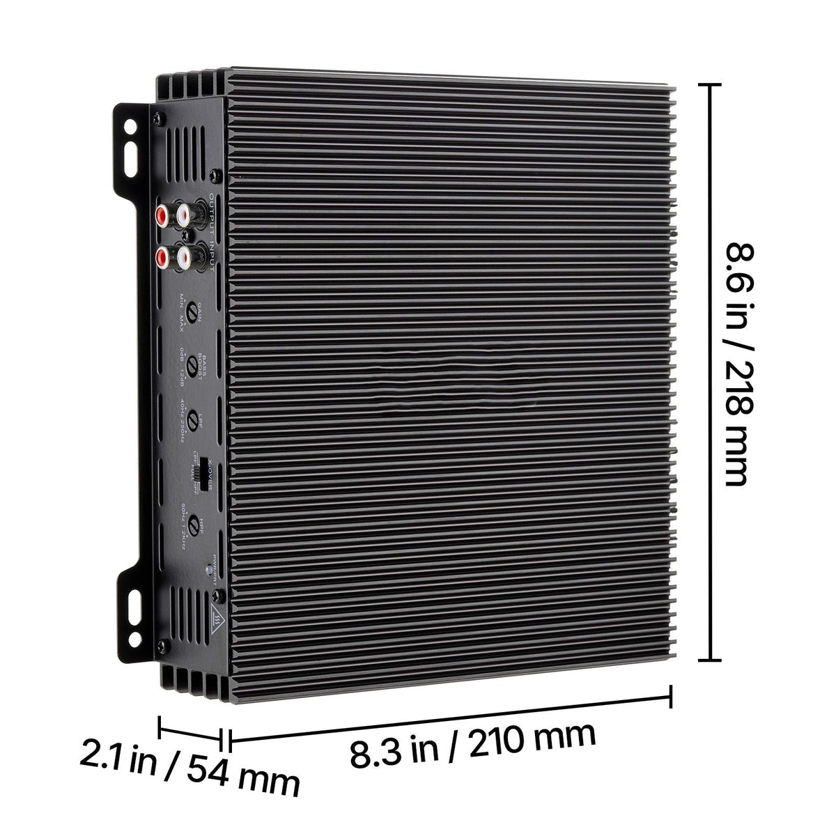 2 Channel Car Audio Amplifier 2 Ohm Stable Bridgeable Class A/B Full Range Stereo Amp Max Power 2 x 300W @ 4 Ohm / 2 x 600W @ 2 Ohm for Car SUV Truck Off-Road