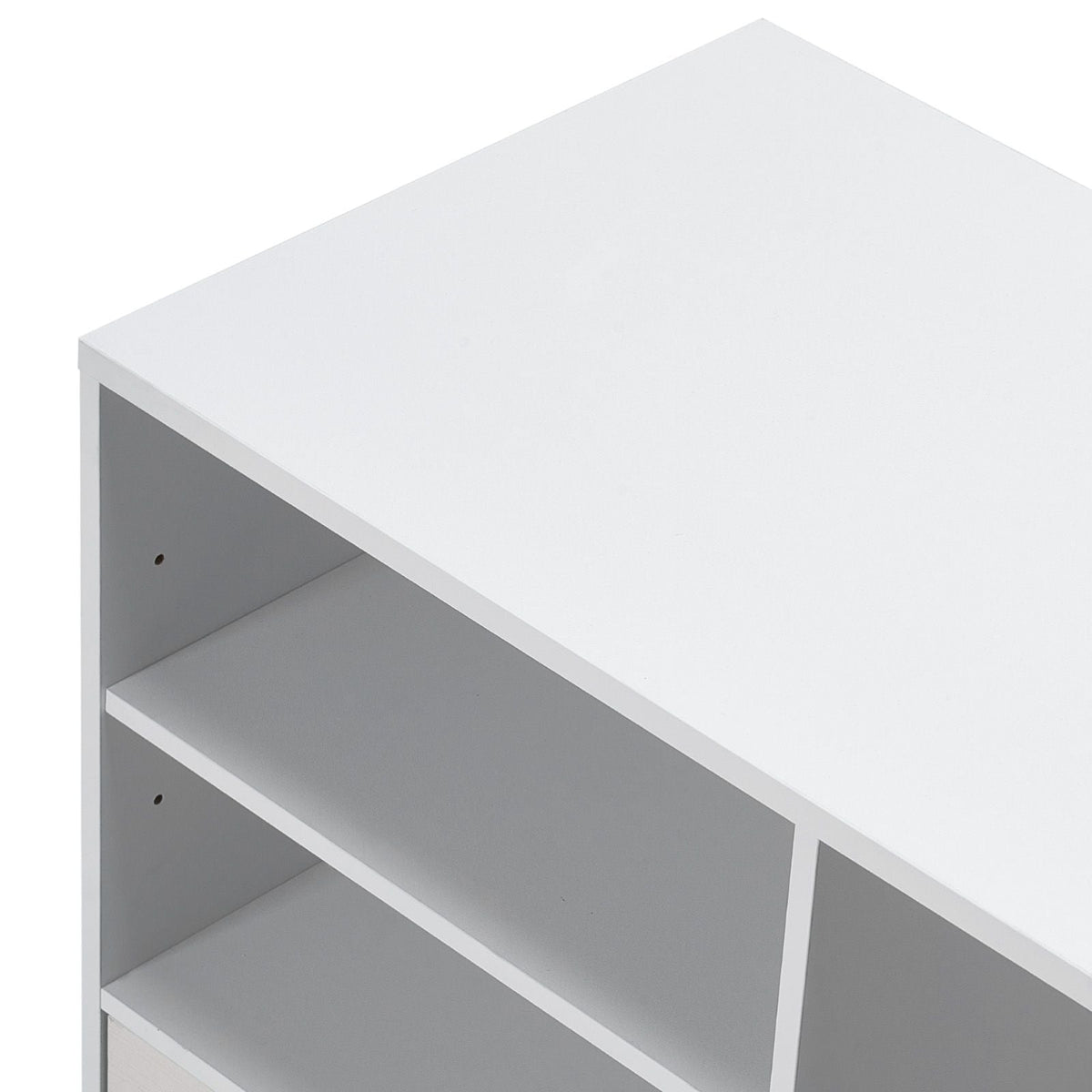 2 Drawer Wooden File Cabinet, Mobile Filing Cabinet with Open Shelves, Lockable Lateral Rolling File Storage with Adjustable Shelves, Free Standing Printer Stand for Home Office School, White