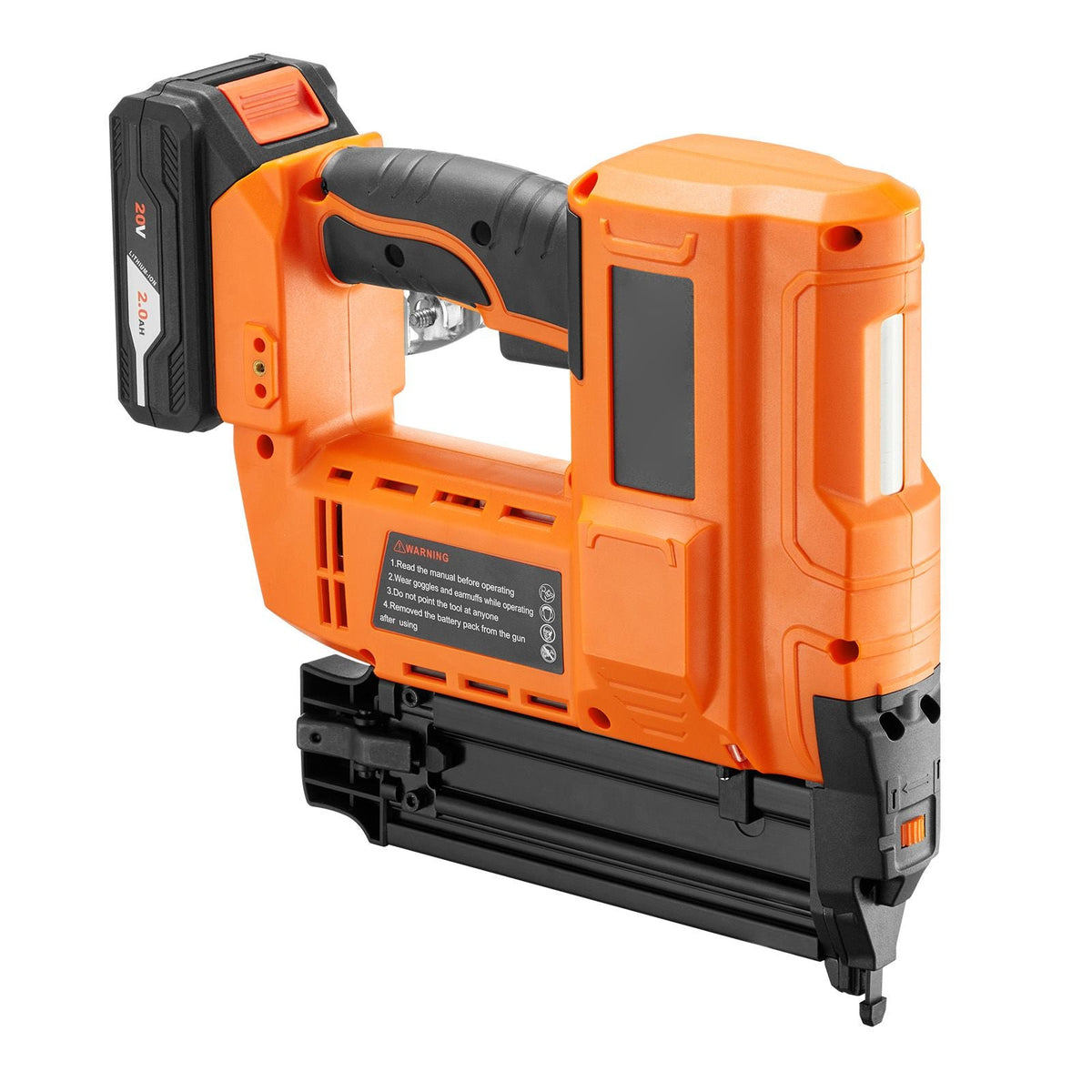 2-in-1 Cordless Brad Nailer, 18 Gauge, 20V Battery Powered Nail Gun and Staple Gun, with 500 pcs Nails, 500 pcs Staples, 2 x 2.0 Ah Li-ion Batteries, Charger, for Home Improvement, Woodworking