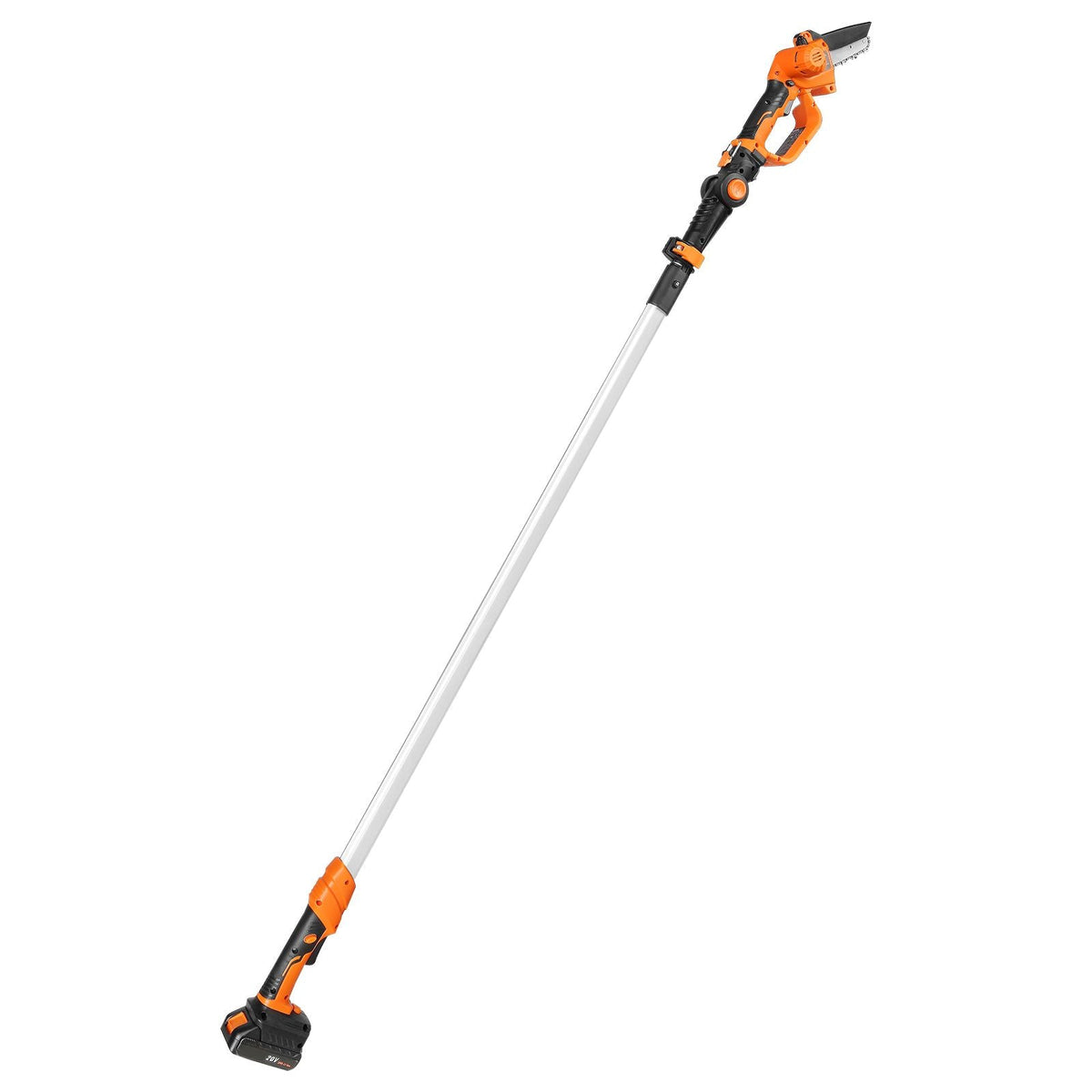 2-in-1 Cordless Pole Saw & Mini Chainsaw, 20V 4Ah Battery Pole Chainsaw, 5" Cutting Capacity 8 ft Reach Pole Saw for Branch Cutting & Tree Trimming (Battery and Blade Cover Included)