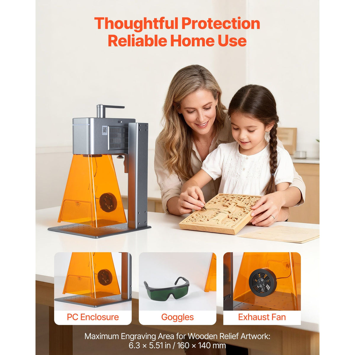 2-in-1 Dual Laser Engraver, 10,000 mm/s High Speed, Portable 20W Blue and 2W IR Laser Engraving Machine, 6.3 x 5.5 in Engraving Area, Manual & Auto Focus, DIY Engraver Tool, for Wood Acrylic