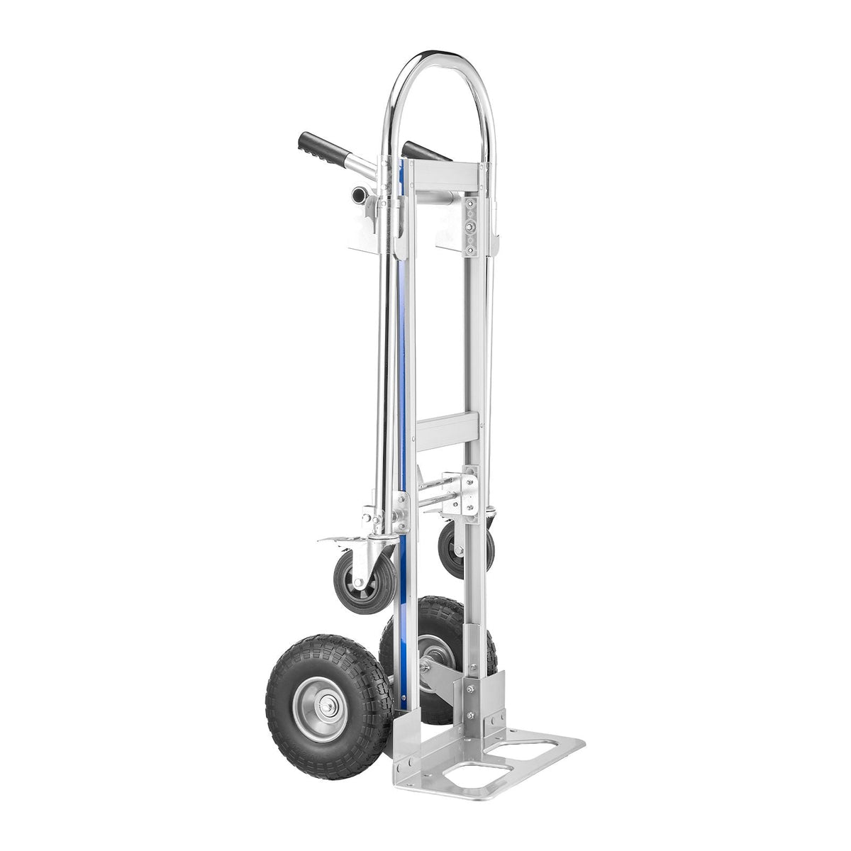 2 in 1 Hand Truck, 1000 lbs Load Capacity for 4-Wheel Mode, Convertible Hand Truck Dolly with Non-Slip Handle & Wheels, Portable Trolley Dolly for Moving Home, Office, Warehouse, Supermarket