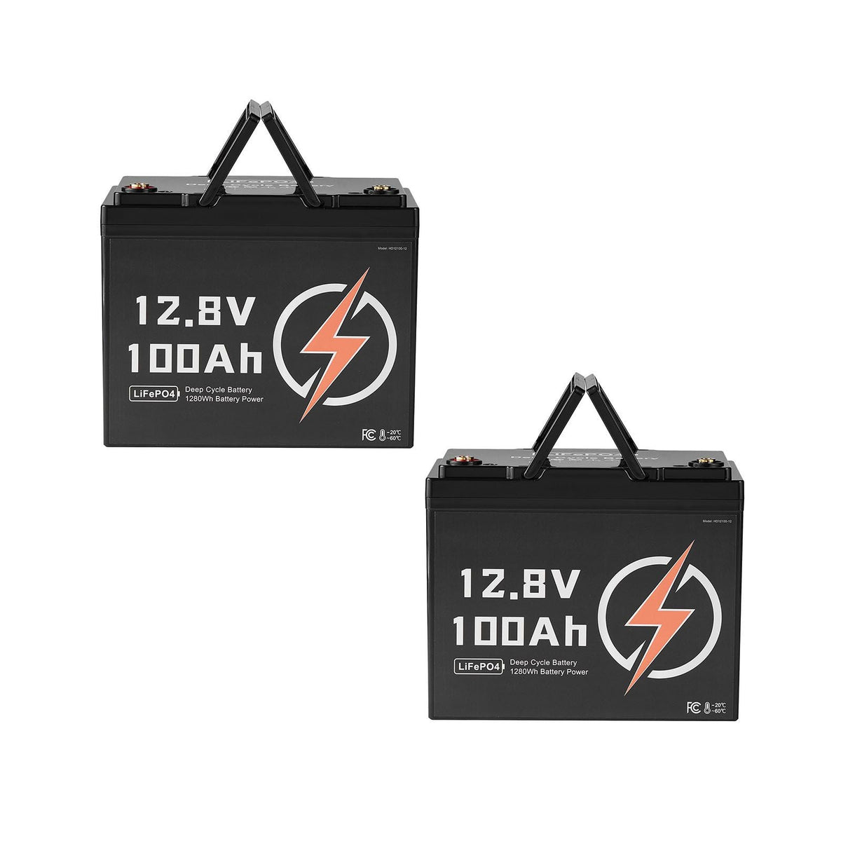 2 Pack 12V 100Ah LiFePO4 Battery, Up to 15000 Cycles, Deep Cycle Lithium Iron Phosphate Battery with Built-in BMS, Low Temp Protection, 10 Years Lifetime, for Solar Off-Grid Home Energy Storage
