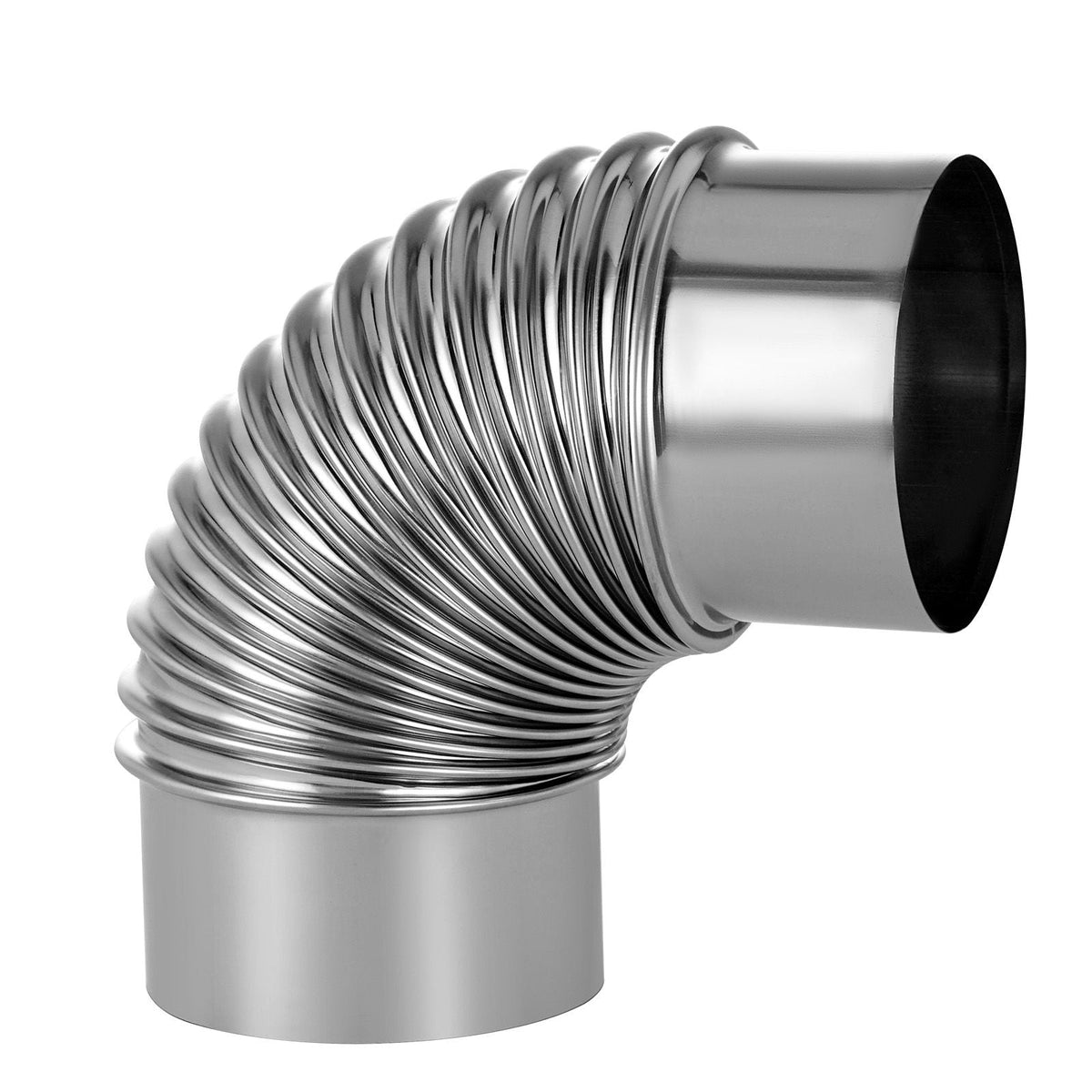 2 Pack Dryer Vent Elbow, 90 Degree Hose Connector Kit for 4 Inch Duct, Stainless Steel Vent Elbows with 4 Clamps and Aluminum Foil Tape, for HVAC Ducts, Pipes, and Ductworks at Tight Space