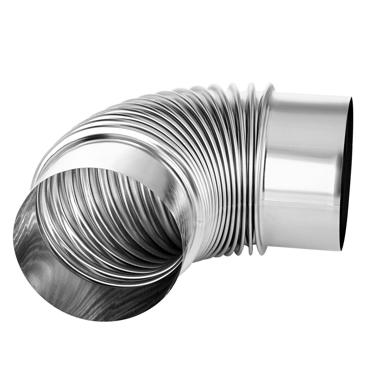 2 Pack Dryer Vent Elbow, 90 Degree Hose Connector Kit for 4 Inch Duct, Stainless Steel Vent Elbows with 4 Clamps and Aluminum Foil Tape, for HVAC Ducts, Pipes, and Ductworks at Tight Space