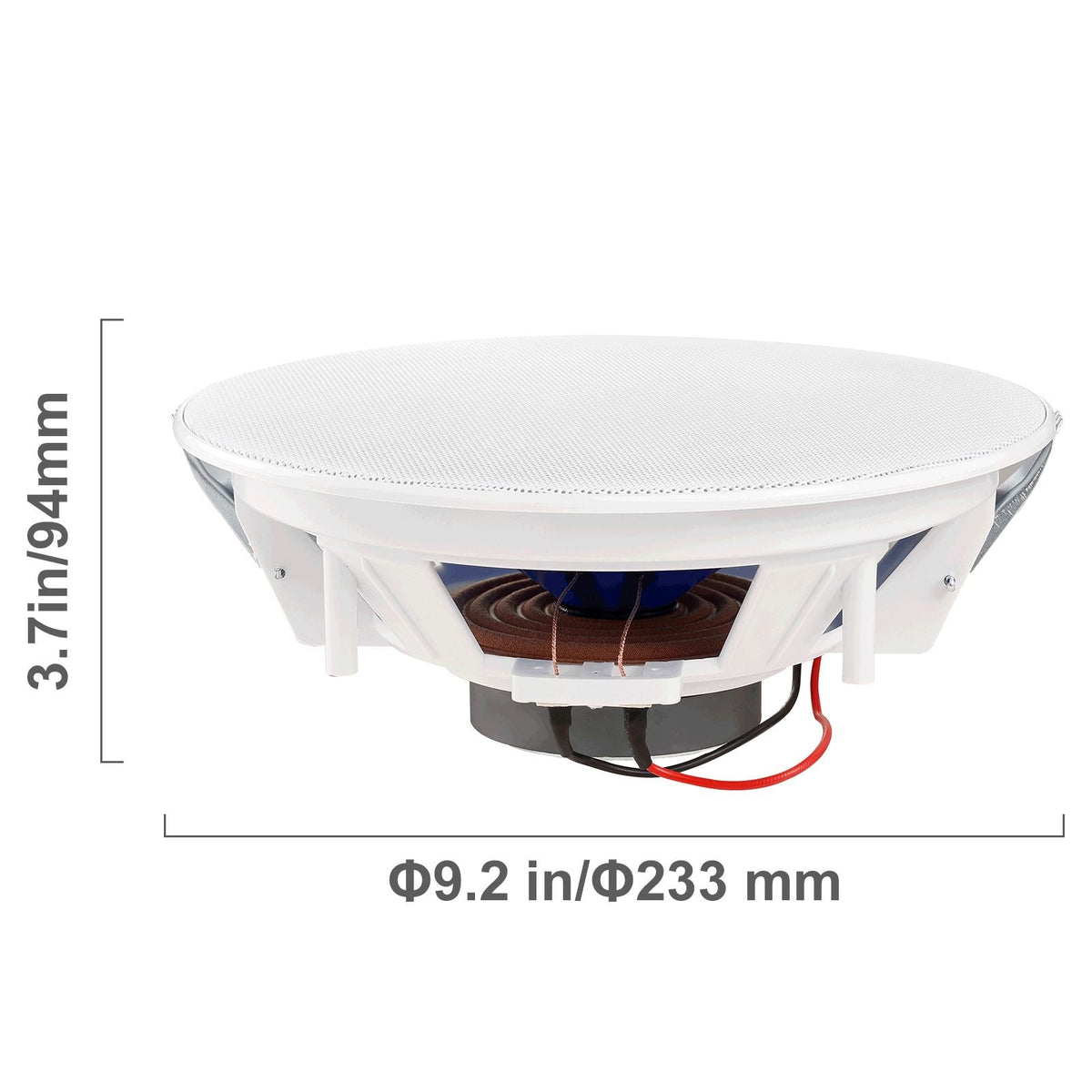 2 PCs 8 Inch in Ceiling Speakers, 50-Watts, Flush Mount Ceiling & in-Wall Speakers System with 8ΩImpedance 89dB Sensitivity, for Home Kitchen Living Room Bedroom or Covered Outdoor Porches