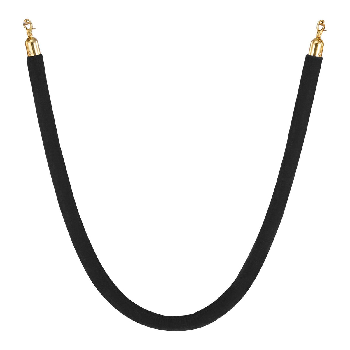 2 Pcs Black Velvet Stanchion Ropes, 5 ft Crowd Control Stanchion Black Velvet Ropes with Gold Hooks, Post Queue Barrier Carpet Rope for Carpet Events Movie Theaters Grand Openings Hotels Party