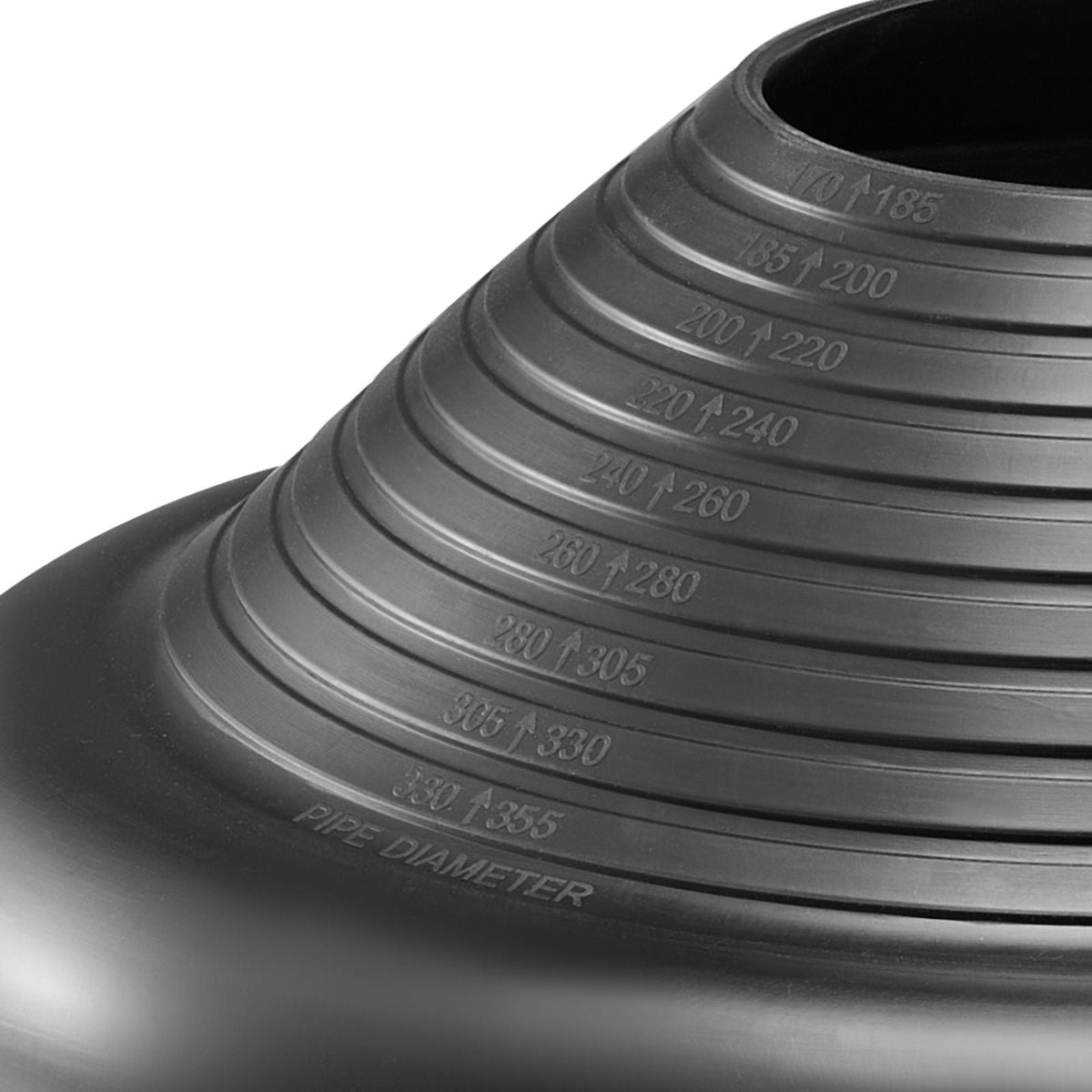 2 Pcs Roof Pipe Flashing Boots, Fit Pipe OD 6-3/4" to 14", Flexible EDPM Roofing Jack Pipe Flashing, High Temp -67 Fahrenheit to 212 Fahrenheit, Endurable Metal Base