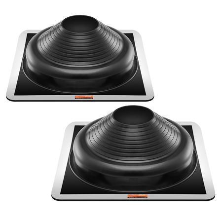 2 Pcs Roof Pipe Flashing Boots, Fit Pipe OD 6-3/4" to 14", Flexible EDPM Roofing Jack Pipe Flashing, High Temp -67 Fahrenheit to 212 Fahrenheit, Endurable Metal Base