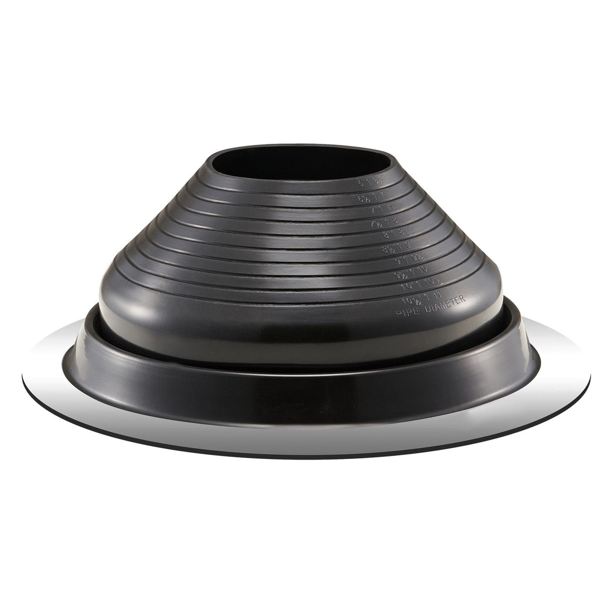2 Pcs Roof Pipe Flashing Boots, Fit Pipe OD 6" to 11", Flexible EDPM Roofing Jack Pipe Flashing, High Temp -67 to 212 F, Endurable Round Metal Base, for Chimney, Wood Stove & Outdoor Vent Pipes