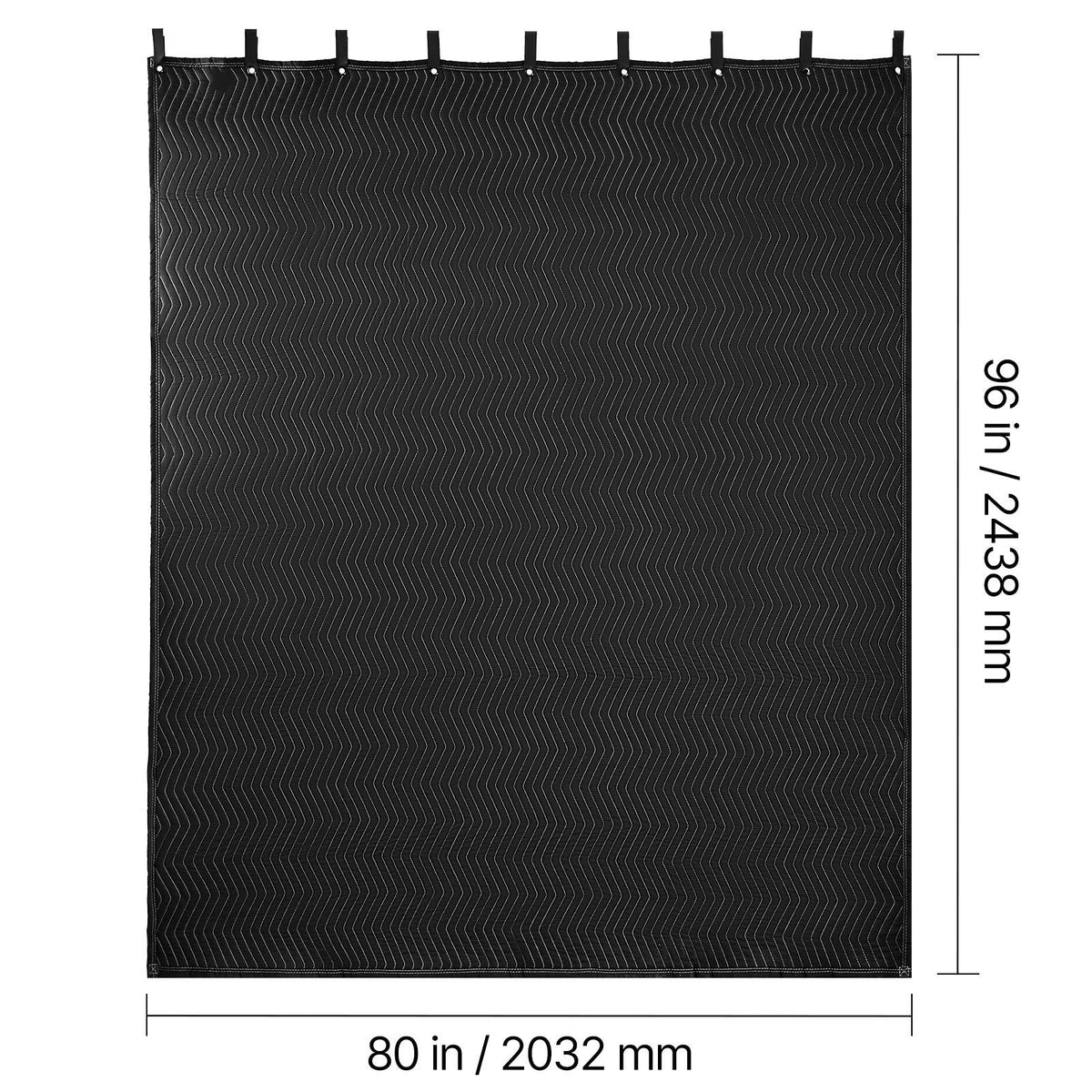 2 Pcs Sound Dampening Blankets, Soundproof Curtains with 96 x 80 in, Soundproof Blanket with Grommets, Studio Grommeted Blanket, for Window, Door, Light Blocker, Music Recording, Black