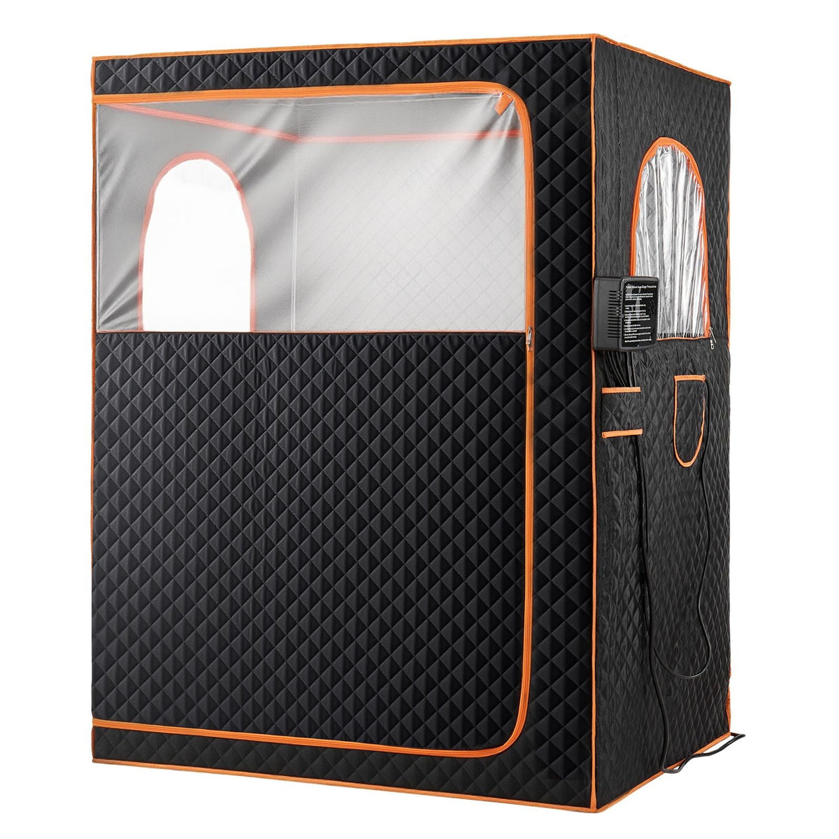 2 Person Portable Infrared Sauna for Home, Upgraded Full Body Home Spa Tent with 2 Foldable Chairs & Heated Mat & Remote,9-Level Temp Control Sauna Box for Relaxation & Stress Relief, (Black)