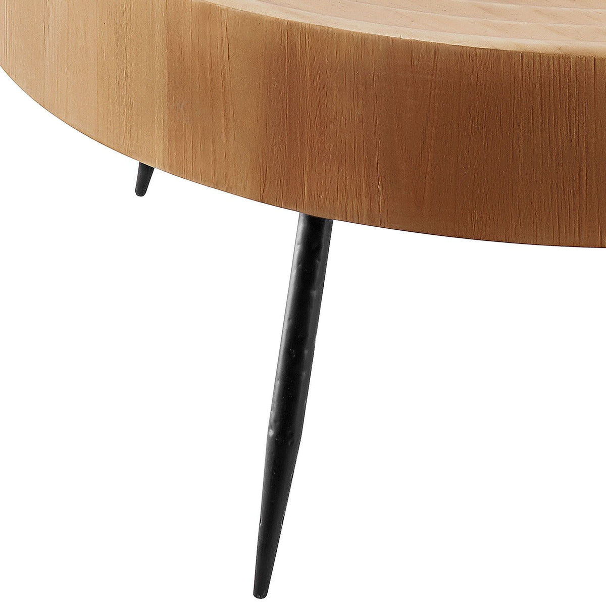 2 Pieces Round Coffee Tables Sets, 31.3 in Industrial Living Room Table with 1 End Side Table, Easy Assembly Coffee and End Tables Sets with Metal Legs, for Office, Living Room and Apartment