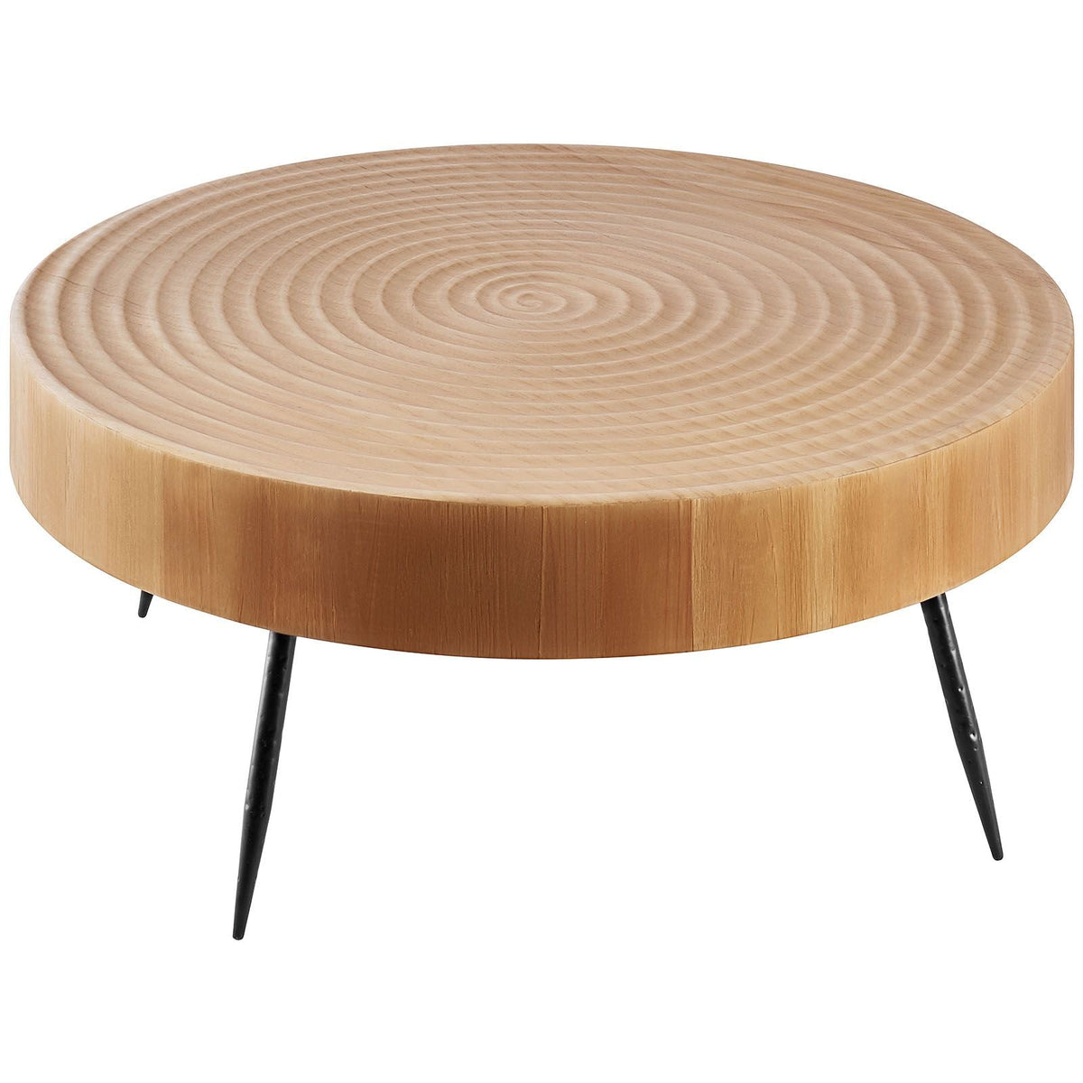 2 Pieces Round Coffee Tables Sets, 31.3 in Industrial Living Room Table with 1 End Side Table, Easy Assembly Coffee and End Tables Sets with Metal Legs, for Office, Living Room and Apartment