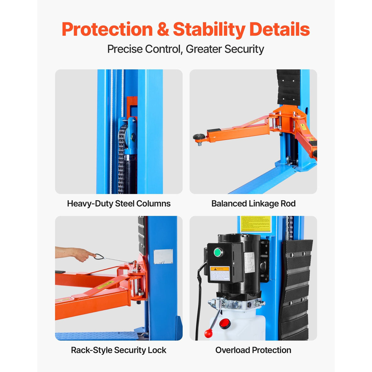 2 Post Lift, 12000 lbs Capacity, 220V 2.95 HP Powerful Motor, Two Post Car Lift Auto Hoist for Sedan SUV Pickup, Automotive Hoist 74.8 Inch Height for Home Garage, Repair Shop, Workshop, Blue