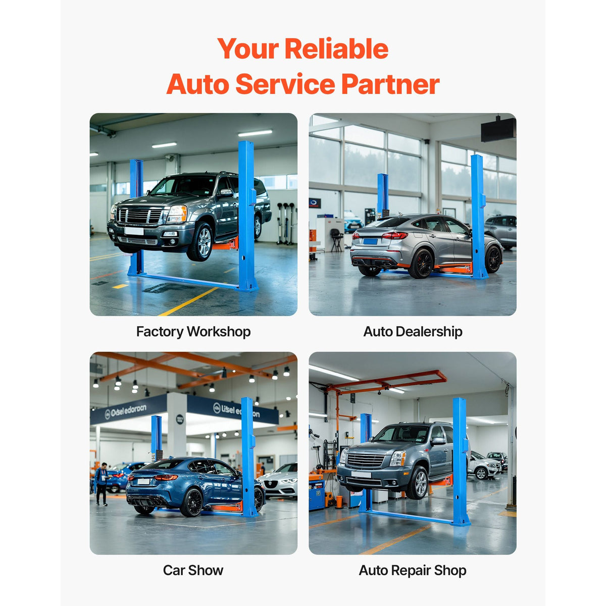 2 Post Lift, 12000 lbs Capacity, 220V 2.95 HP Powerful Motor, Two Post Car Lift Auto Hoist for Sedan SUV Pickup, Automotive Hoist 74.8 Inch Height for Home Garage, Repair Shop, Workshop, Blue