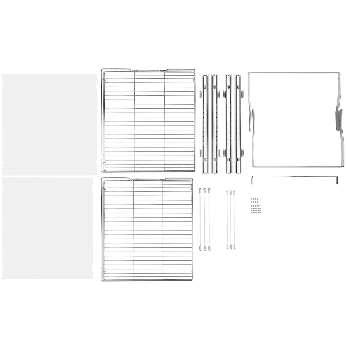 2 Tier 17"Wx21"Dx15"H Pull Out Cabinet Organizer, Heavy Duty Slide Out Pantry Shelves, Steel Roll Out Drawers, Sliding Drawer Storage for Home, 18.5"Wx22"Dx18"H Install Size for Cabinet