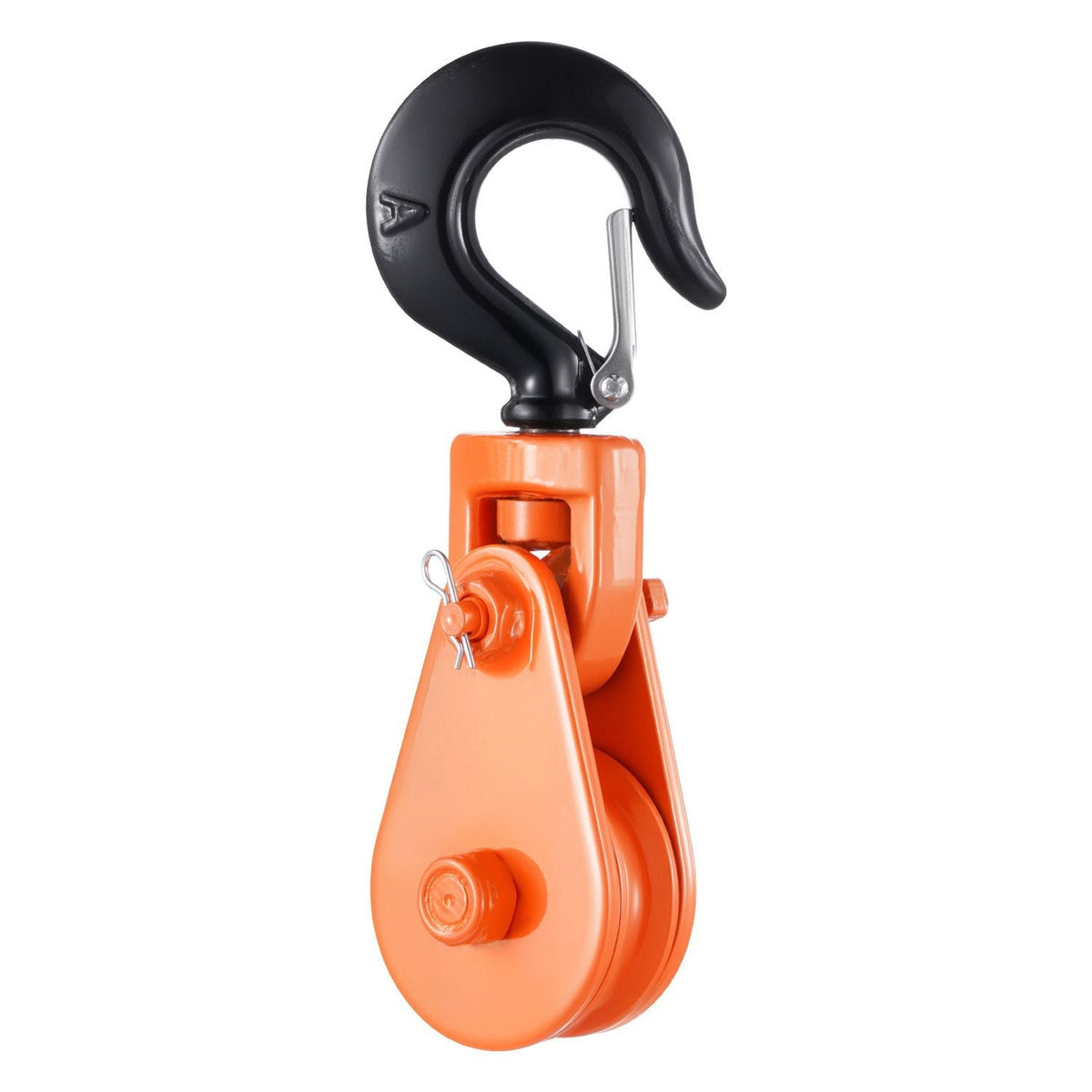 2 Ton Snatch Block with Swivel Hook, 3" Sheave 3/8" Inch Wire Rope, Heavy Duty Snatch Block Pulley 4400 lbs for Towing and Recovery operations on Tow Truck Rollback Wrecker Car Hauler Winches