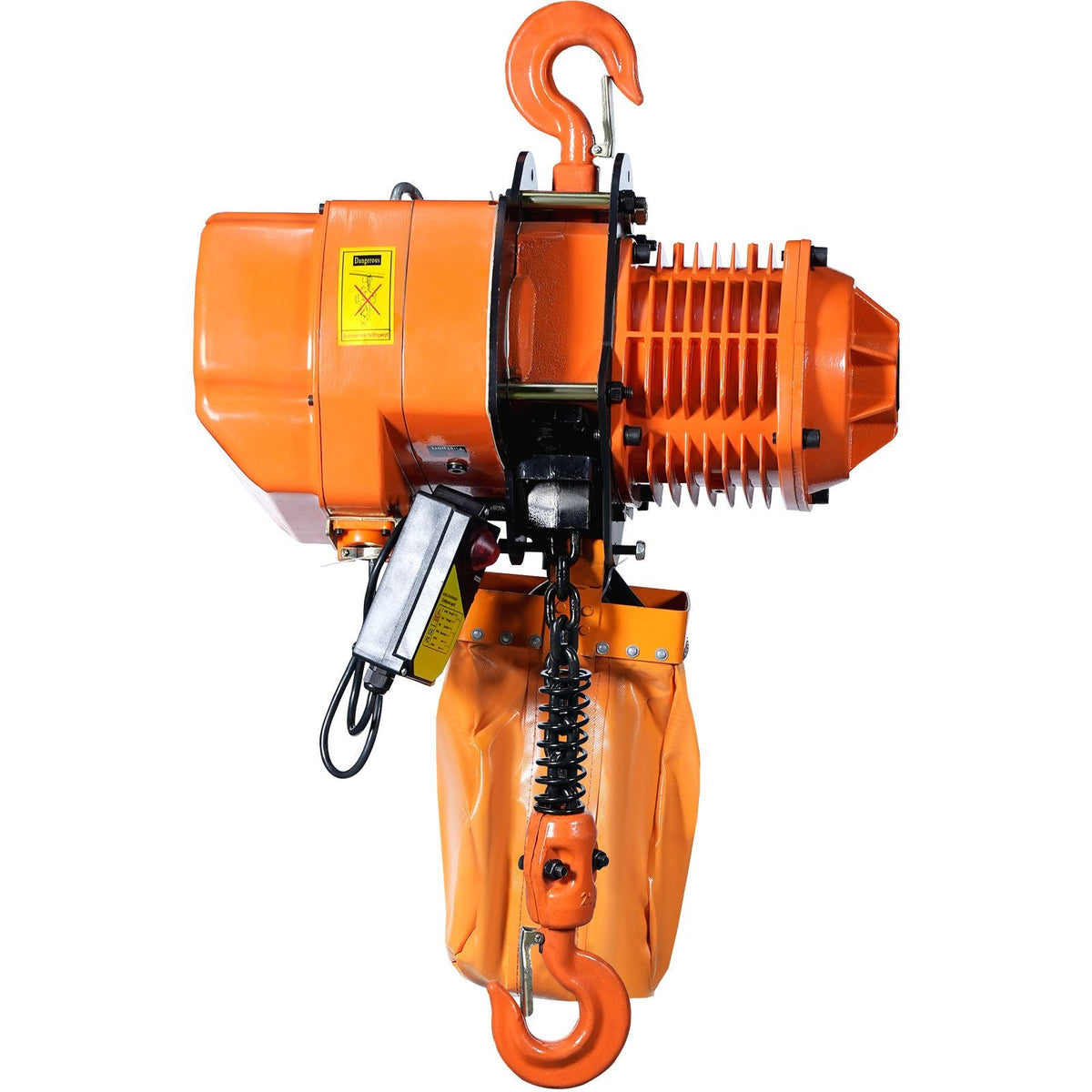 2 Ton Wireless Electric Chain Hoist, 4400 LBS Capacity with 20 FT Lifting Height, IP54 Protection, Three Phase Overhead Crane with G100 Chain