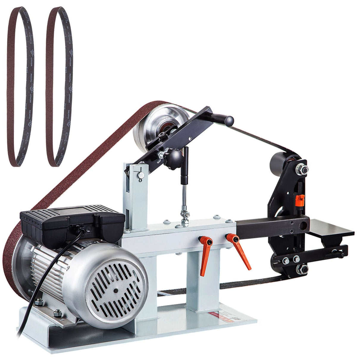 2" x 82" Belt Grinder, 2HP 1500W, 3 in 1 Constant Speed Belt Disc Sander with 3 Grinding Wheel, 110V Bench Sander with 12-inch Wheel and Flat Platen Tool Rest for Knife Making