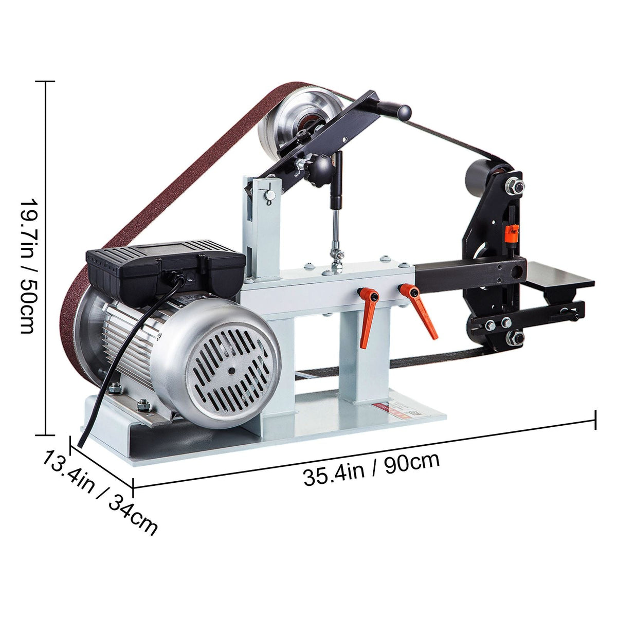 2" x 82" Belt Grinder, 2HP 1500W, 3 in 1 Constant Speed Belt Disc Sander with 3 Grinding Wheel, 110V Bench Sander with 12-inch Wheel and Flat Platen Tool Rest for Knife Making