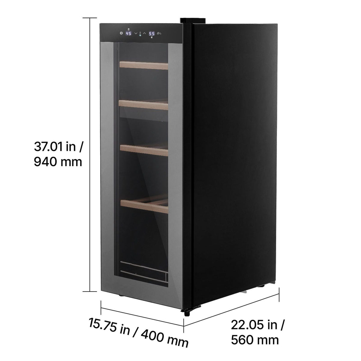 20 Bottle Wine Fridge, Freestanding Wine Cooler Refrigerator, Dual Zone Cooler, 41 F to 65 F Adjustable Temp Mini Cellar, Glass Door, For Home Office Bar, Red White Champagne or Sparkling Wines
