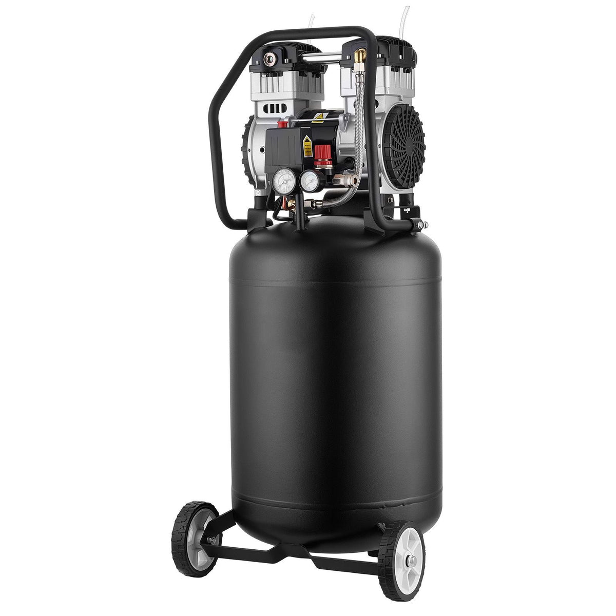 20-Gallon Air Compressor, 2HP 4.5 SCFM at 90PSI, Max 125PSI Pressure Oil-Free Air Compressor Tank, Portable on Wheels for Auto Repair, Tire Inflation, Spray Painting, Woodwork Nailing, 120V