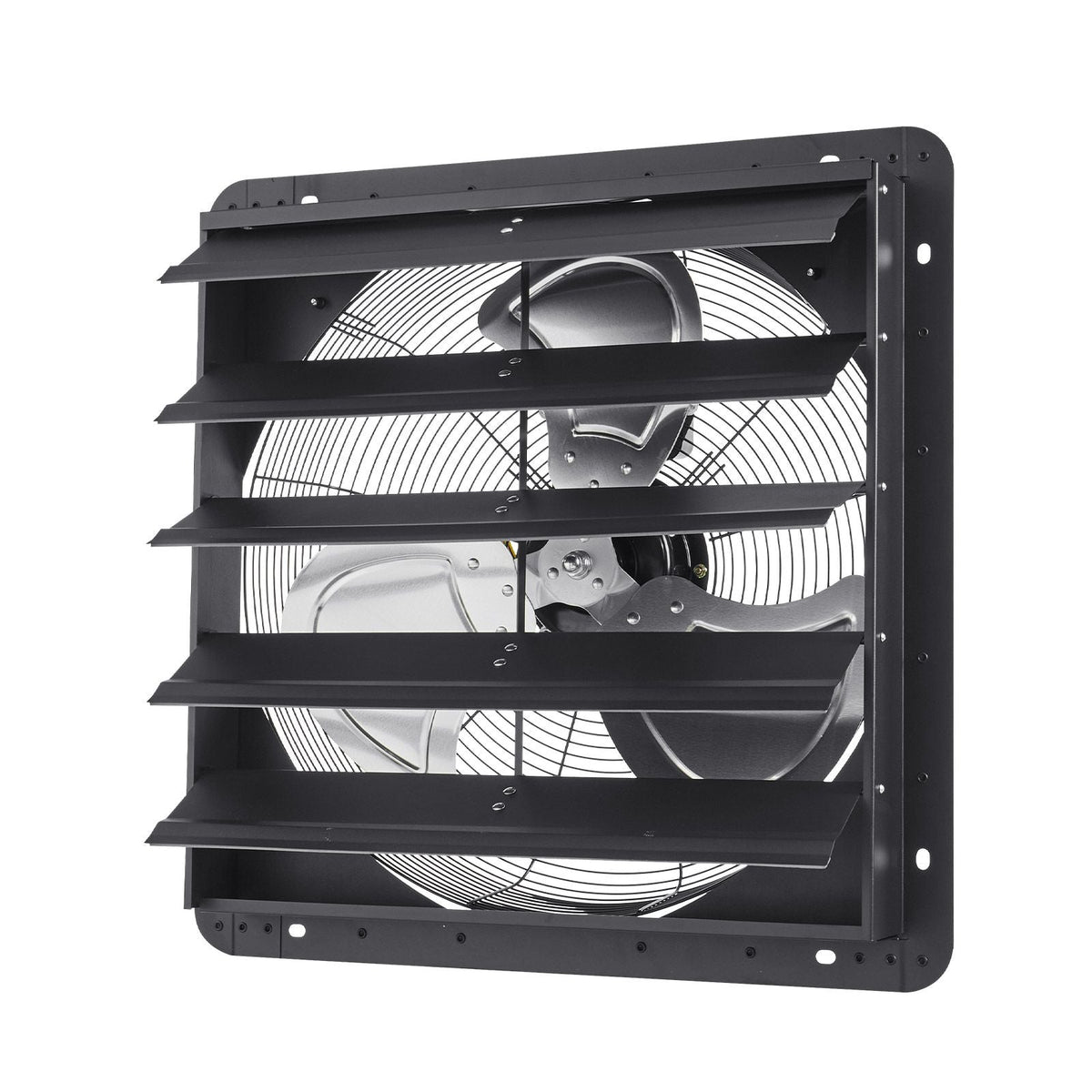 20 inch Shutter Exhaust Fan, Wall Mounted Attic Vent Fan with Smart Programming Variable Speed Temperature Control, 4800 CFM,EC Motor,Timer, for Shed,Garage,Greenhouse Ventilation Cooling,Black
